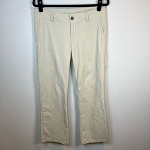Columbia Women's Mumbai Mover III Pants Beige Omni-Shade Granola Girl Sz 8 Short